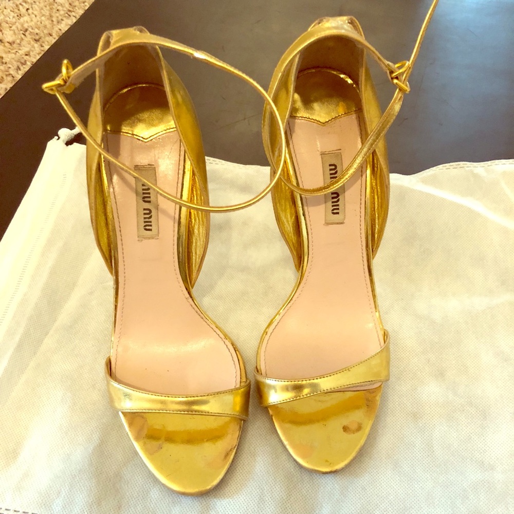 Miu Miu golden heels